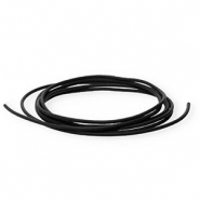 Cordón cuero DQ redondo 1mm Negro