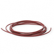 Cordón cuero DQ redondo 1mm Marrón barrica