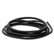 Cordón cuero DQ redondo 2mm Negro