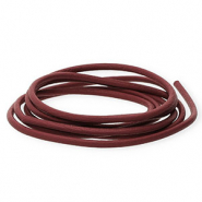 Cordón cuero DQ redondo 2mm Marrón barrica