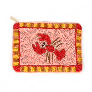 Monedero pequeños cáncer Rosa claro-rojo-marrón claro-amarillo ocre