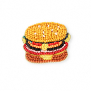 Broches hamburguesa Amarillo-multicolor