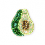Broches aguacate Verde-dorado-transparente