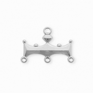 BY31&reg; Fornituras acero inox entrepieza barra con 4 anillas Plateado
