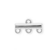 BY31&reg; Fornituras acero inox entrepieza barra con 4 anillas Plateado