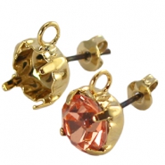 Pendientes para chatón con anilla SS39 Dorado