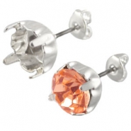 Pendientes para chatón Swarovski SS39 Plateado
