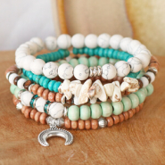 Set de inspiraciones Pulseras muy chulas con abalorios de madera