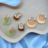 Nuevo ¡Novedad! Nuevos pendientes trendy de resina