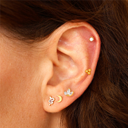Nuevo Piercings para oreja de acero inoxidable
