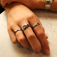 Nuevo Anillos de acero inoxidable para hombre