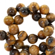 Piedras naturales Ojo de tigre 6mm Marron