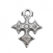 Colgantes metálicos TQ cruz Celta plata vieja (sin níquel)