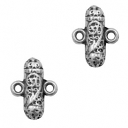Colgantes/entrepiezas metálicas TQ Tótem Boho plata vieja (sin níquel)