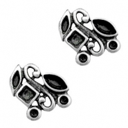 Colgantes metálicos TQ engaste para chatones plata vieja (sin níquel)