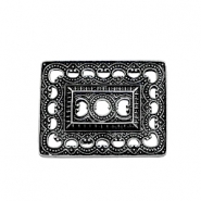 Colgantes metálicos TQ rectángulo estilo Boho plata vieja (sin níquel)