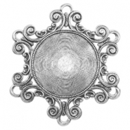 Colgantes metálicos TQ estilo Barok plata vieja (sin níquel)