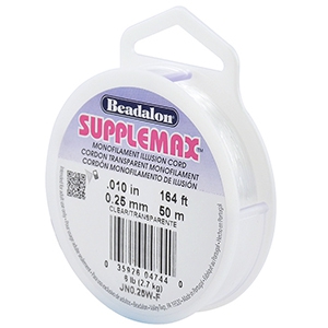 Hilo para enfilar Beadalon Supplemax 0.25mm 50 metros Transparente