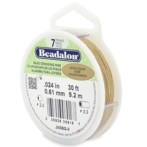 Hilo para enfilar Beadalon7 hilos 0.61mm Dorado
