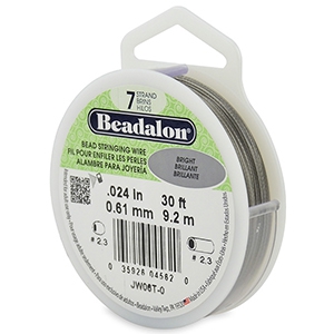 Hilo para enfilar Beadalon7 hilos 0.61mm Acero inox brillante