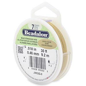 Hilo para enfilar Beadalon7 hilos 0.46mm Dorado