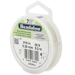 Hilo para enfilar Beadalon 7 hilos 0.38mm Plateado