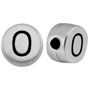 Abalorios letras met&aacute;licos O plata vieja