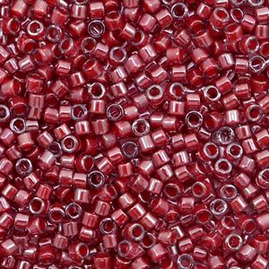 Abalorios Miyuki Delica's 11/0 Cranberry lined luster crystal red DB-280