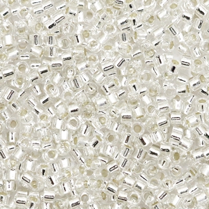 Abalorios Miyuki Delica's 11/0 Silverlined crystal DB-41