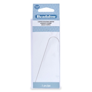 Aguja curva Beadalon 11.4cm Plateado