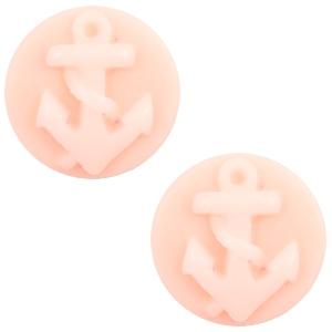 Cabuch&oacute;n b&aacute;sico camafeo 20mm ancla rosa claro-blanco off