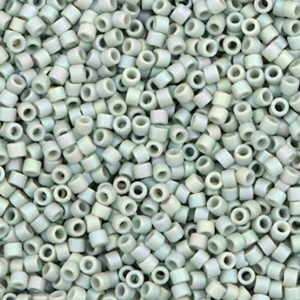 Abalorios Miyuki Delica's 11/0 Opaque glazed frosted rainbow cadet grey DB-2320