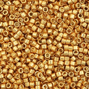 Abalorios Miyuki Delica's 11/0 Duracoat galvanized yellow gold DB-1833
