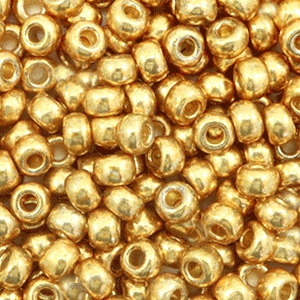 Miyuki Rocalla 6/0 Duracoat galvanized gold 6-4202