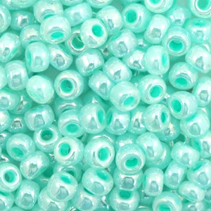 Miyuki Rocalla 6/0 Ceylon aqua green 6-536