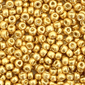 Miyuki Rocalla 8/0 Duracoat galvanized gold 8-4202