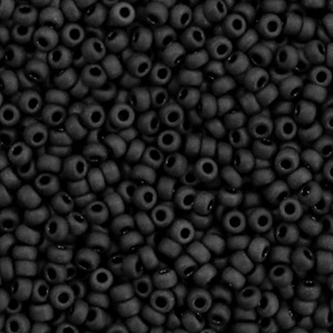 Miyuki Rocalla 11/0 Opaque matte black 11-401f