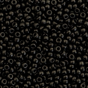 Miyuki Rocalla 11/0 Opaque semi frosted black 11-401sf