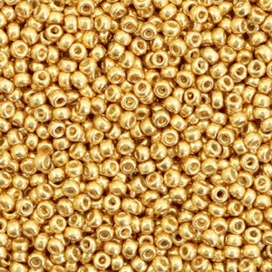 Miyuki Rocalla 11/0 Duracoat galvanized gold 11-4202