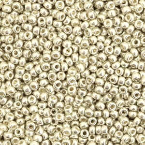 Miyuki Rocalla 11/0 Duracoat galvanized silver 11-4201