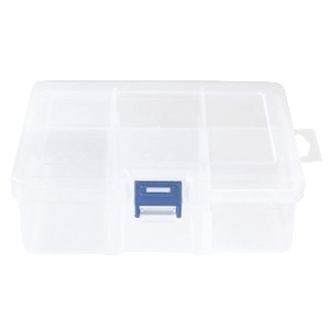 Expositor de joyer&iacute;a caja de almacenamiento 6 compartimentos transparente
