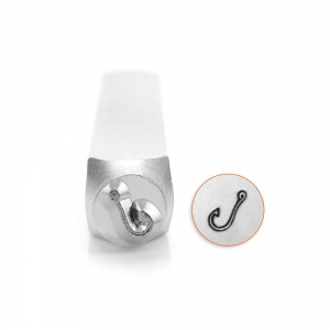 ImpressArt Sellos con figura anzuelo 6mm plata