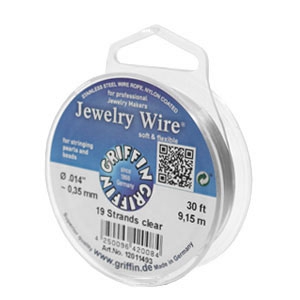 Hilo met&aacute;lico para joyas Griffin con 19 hebras &Oslash;0.35mm Color transparente met&aacute;lico