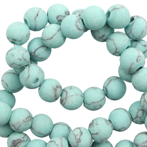 Piedras naturales Calcita mate con m&aacute;rmol look 6mm Azul turqueza 