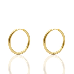 Pendientes Criolla Acero Inox 17mm Dorado