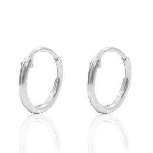 Plata 925 Fornituras pendiente criolla 10mm Plata