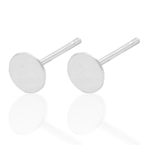 Plata 925 Fornituras pendiente base 5mm Plata