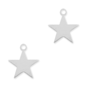Plata 925 colgantes estrella Plata