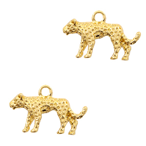 Colgantes met&aacute;licos Basic Quality leopardo Dorado (sin n&iacute;quel)