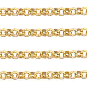 Fornituras acero inox jasseron 3mm Dorado